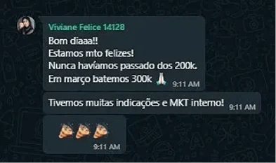 Print WhatsApp — Viviane Felice