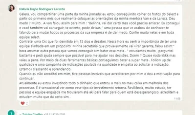 Print WhatsApp — Izabela Lacerda