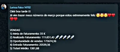 Print WhatsApp — Larissa Falco